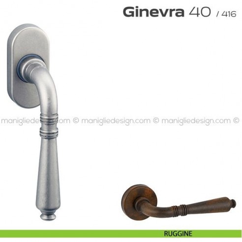 Maniglia martellina DK per finestra 40 Ginevra Reguitti ruggine