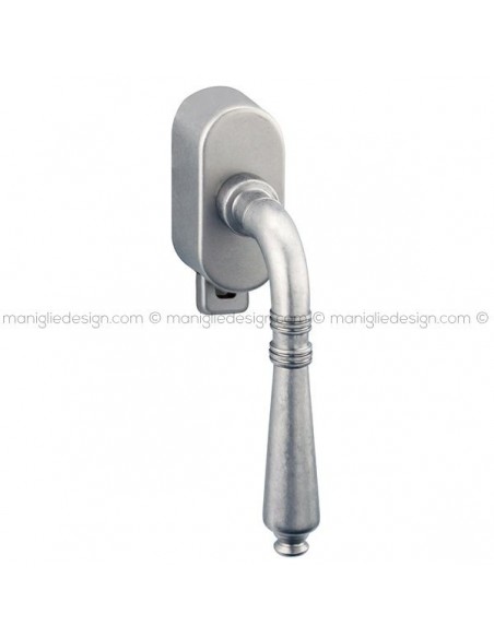 Maniglia per finestra DK con pulsante su placca 40 Ginevra Reguitti