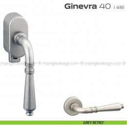 Maniglia per finestra DK con pulsante su placca 40 Ginevra Reguitti 2