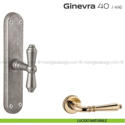 Maniglia cremonese per finestra 40 Ginevra Reguitti lucido naturale