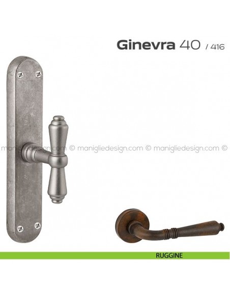 Maniglia cremonese per finestra 40 Ginevra Reguitti ruggine