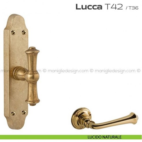 Maniglia per finestra cremonese T42 Lucca Reguitti lucido naturale