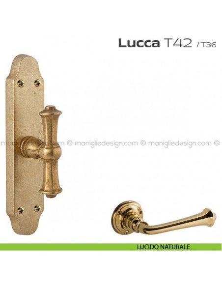 Maniglia per finestra cremonese T42 Lucca Reguitti lucido naturale