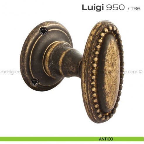 Pomolo ovale per porta girevole 950 Luigi Reguitti antico