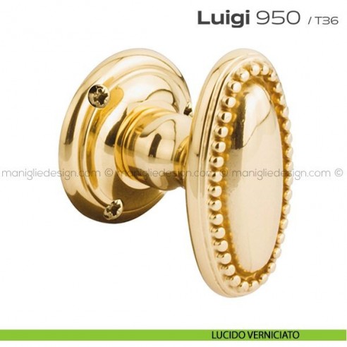 Pomolo ovale per porta girevole 950 Luigi Reguitti lucido verniciato