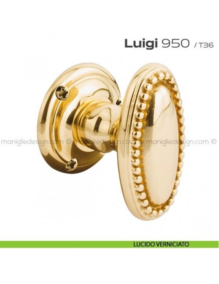 Pomolo ovale per porta girevole 950 Luigi Reguitti lucido verniciato