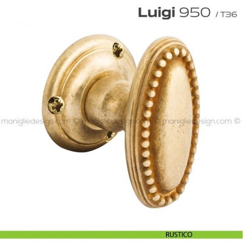 Pomolo ovale per porta girevole 950 Luigi Reguitti rustico