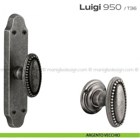 Maniglia per finestra cremonese 950 Luigi Reguitti argento vecchio