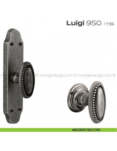 Maniglia per finestra cremonese 950 Luigi Reguitti argento vecchio