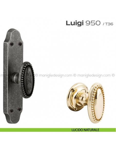 Maniglia per finestra cremonese 950 Luigi Reguitti lucido naturale