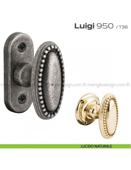 Maniglia per finestra martellina 950 Luigi Reguitti lucido naturale