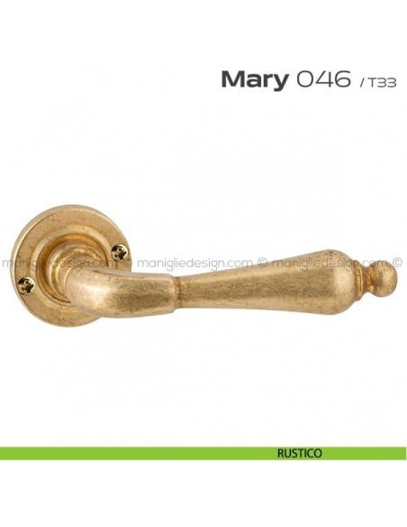 Maniglia per porta 46 Mary Reguitti con viti a vista rustico