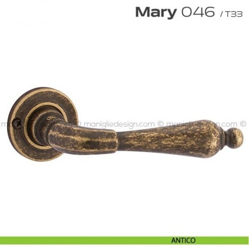 Maniglia per porta 46 Mary Reguitti con viti a vista antico