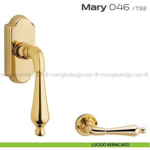 Maniglia per finestra martellina DK 46 Mary Reguitti lucido verniciato