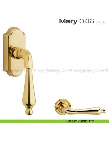 Maniglia per finestra martellina DK 46 Mary Reguitti lucido verniciato