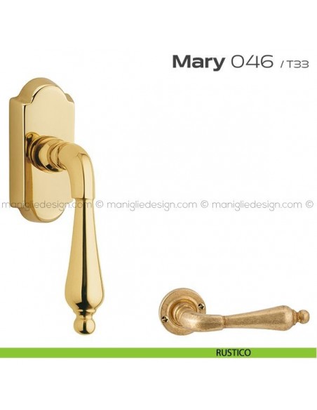 Maniglia per finestra martellina DK 46 Mary Reguitti rustico
