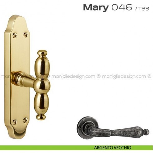 Maniglia per finestra cremonese 046 Mary Reguitti argento vecchio