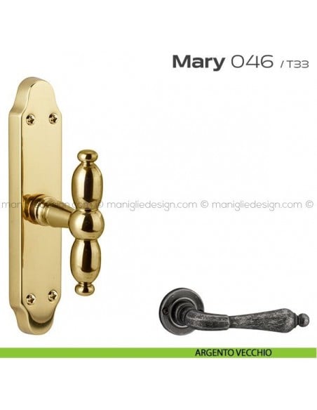 Maniglia per finestra cremonese 046 Mary Reguitti argento vecchio