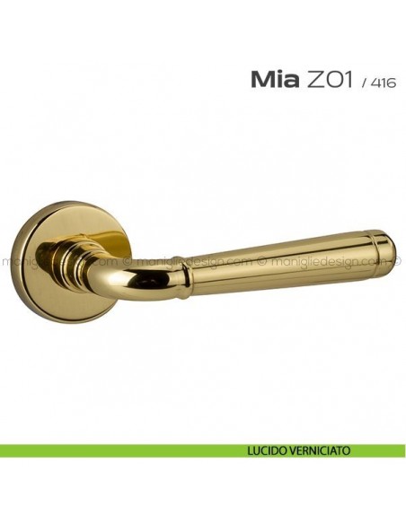 Maniglia per porta Z01 Mia Reguitti lucido verniciato