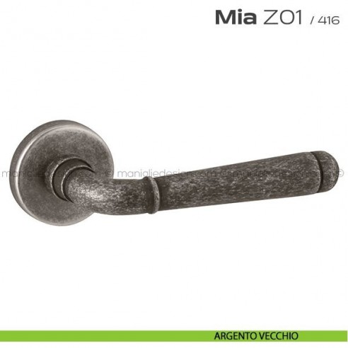 Maniglia per porta Z01 Mia Reguitti argento vecchio