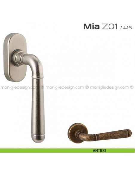Maniglia martellina DK per finestra Z01 Mia Reguitti antico