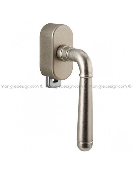 Maniglia per finestra DK con pulsante su placca Z01 Mia Reguitti