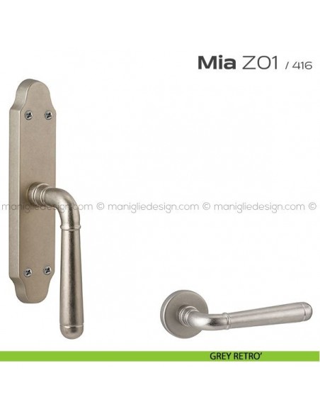 Maniglia per finestra cremonese Z01 Mia Reguitti grey retrò
