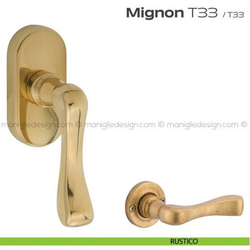 Maniglia martellina DK per finestra T33 Mignon Reguitti rustico