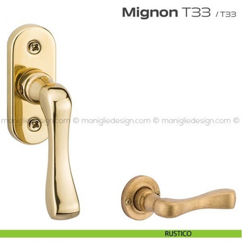 Maniglia per finestra martellina T33 Mignon Reguitti rustico