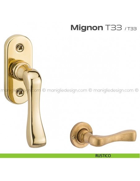 Maniglia per finestra martellina T33 Mignon Reguitti rustico