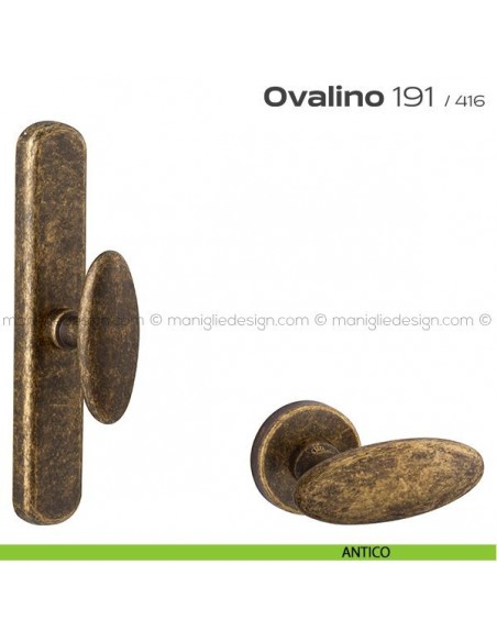 Maniglia per finestra cremonese 191 Ovalino Reguitti antico