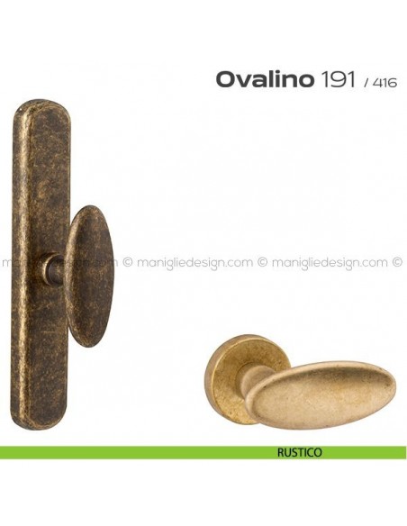 Maniglia per finestra cremonese 191 Ovalino Reguitti rustico