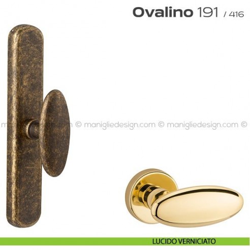 Maniglia per finestra cremonese 191 Ovalino Reguitti lucido verniciato