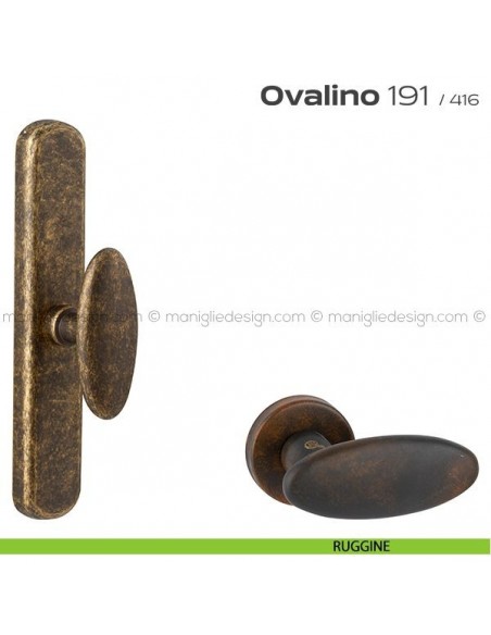 Maniglia per finestra cremonese 191 Ovalino Reguitti ruggine