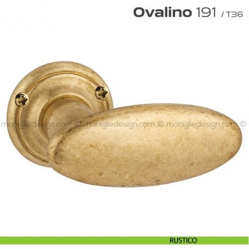 Maniglia per porta 191 Ovalino Reguitti con viti a vista rustico