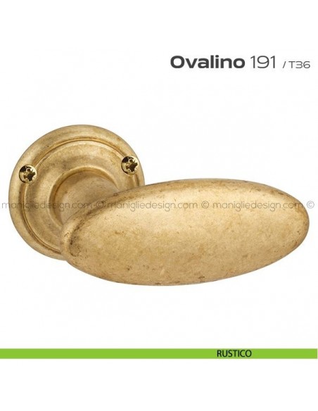 Maniglia per porta 191 Ovalino Reguitti con viti a vista rustico