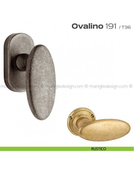 Maniglia martellina DK per finestra 191 Ovalino Reguitti rustico