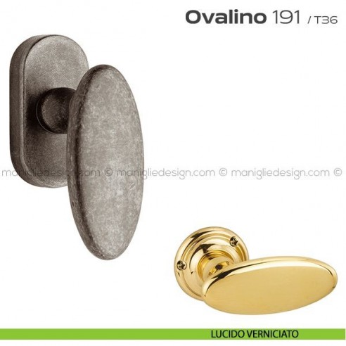 Maniglia martellina DK per finestra 191 Ovalino Reguitti lucido verniciato