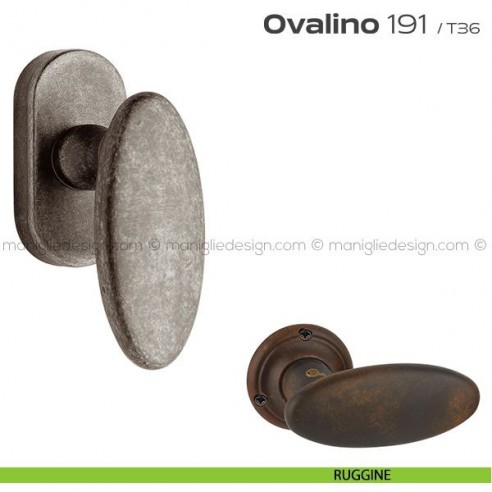 Maniglia martellina DK per finestra 191 Ovalino Reguitti ruggine