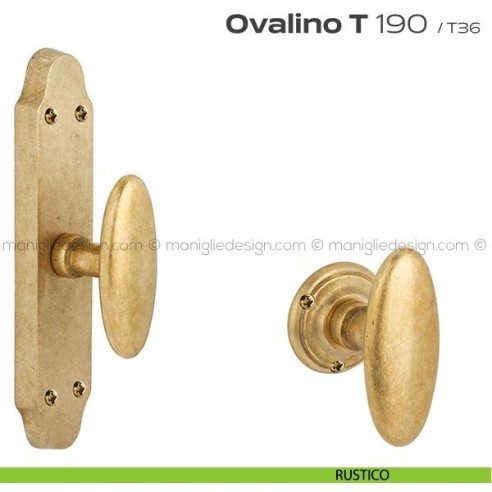 Maniglia per finestra cremonese 190 Ovalino a T Reguitti rustico