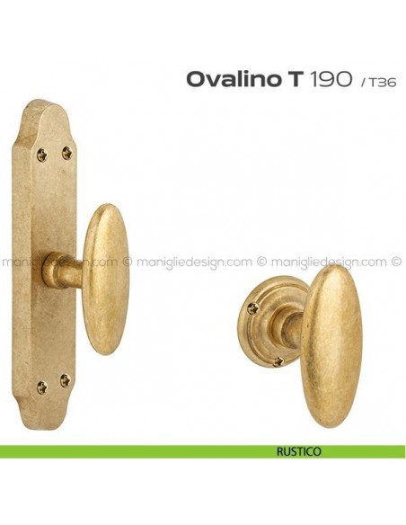 Maniglia per finestra cremonese 190 Ovalino a T Reguitti rustico