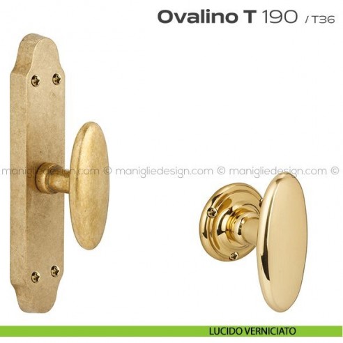 Maniglia per finestra cremonese 190 Ovalino a T Reguitti lucido verniciato