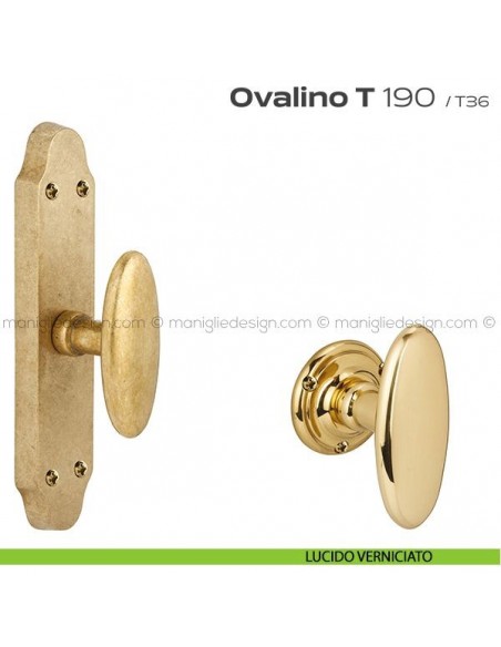 Maniglia per finestra cremonese 190 Ovalino a T Reguitti lucido verniciato