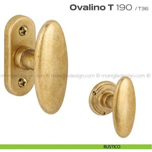 Maniglia martellina per finestra 190 Ovalino a T Reguitti rustico