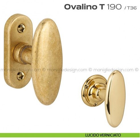 Maniglia martellina per finestra 190 Ovalino a T Reguitti lucido verniciato