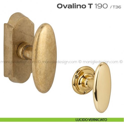 Maniglia per finestra martellina DK 190 Ovalino T Reguitti lucido verniciato