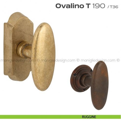 Maniglia per finestra martellina DK 190 Ovalino T Reguitti ruggine