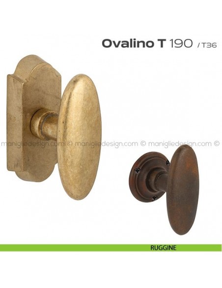 Maniglia per finestra martellina DK 190 Ovalino T Reguitti ruggine