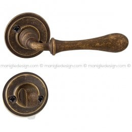 Maniglia per porta con nottolino 189 Romea Reguitti con viti a vista