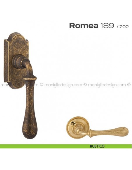 Maniglia per finestra martellina DK 189 Romea Reguitti rustico